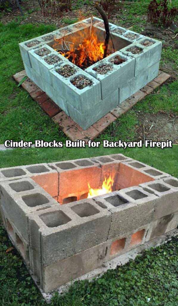 Diy Ideas To Build A Fire Pit On Budget, Build A Fire Pit With Concrete Blocks