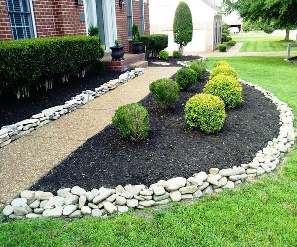 Garden Edging Ideas With Stone And, Easy Landscaping Edging Ideas